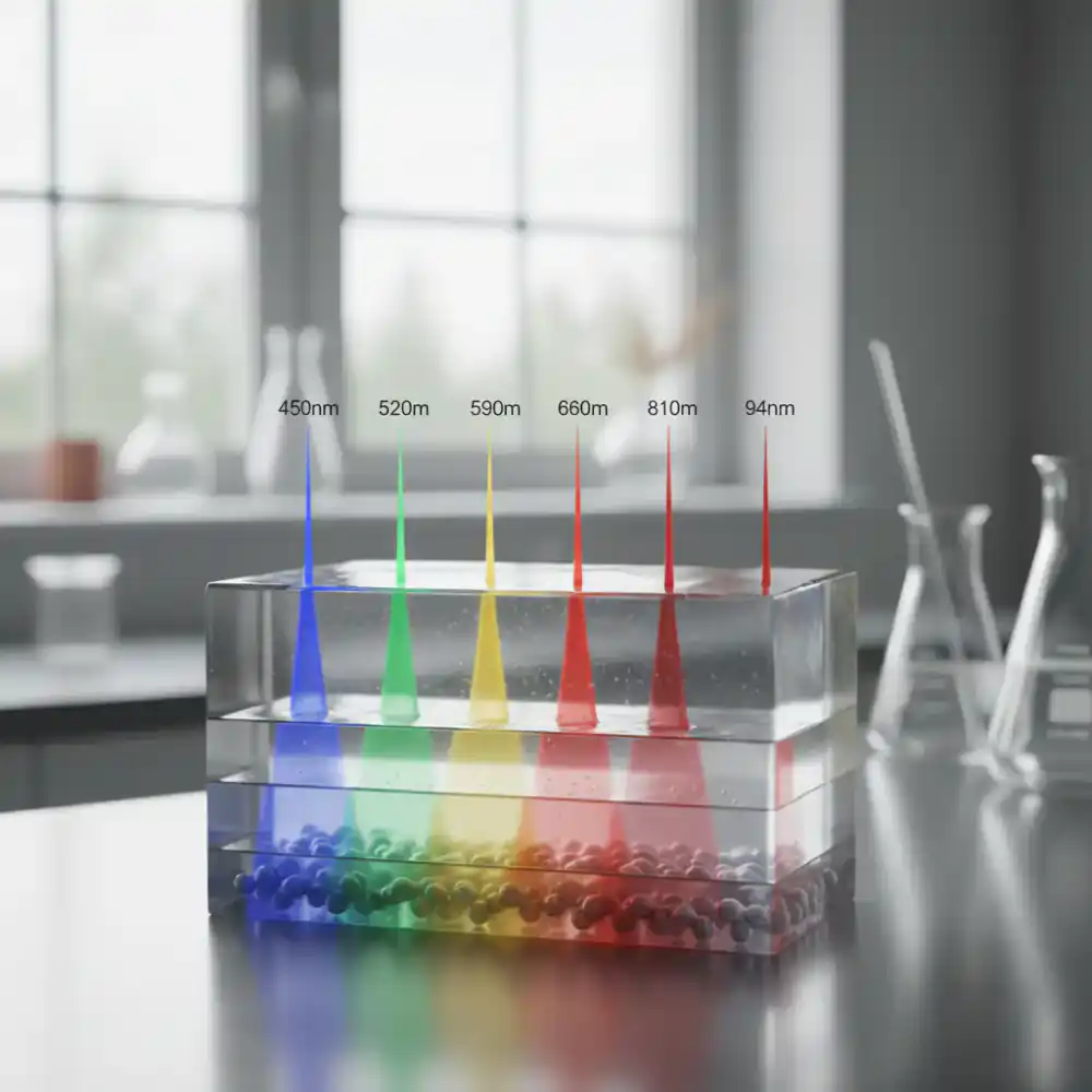 LED wavelength penetration depths