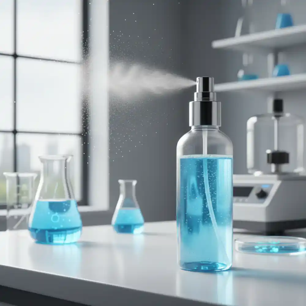 Device sanitizing spray