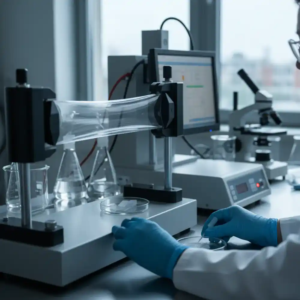 Medical grade silicone materials testing